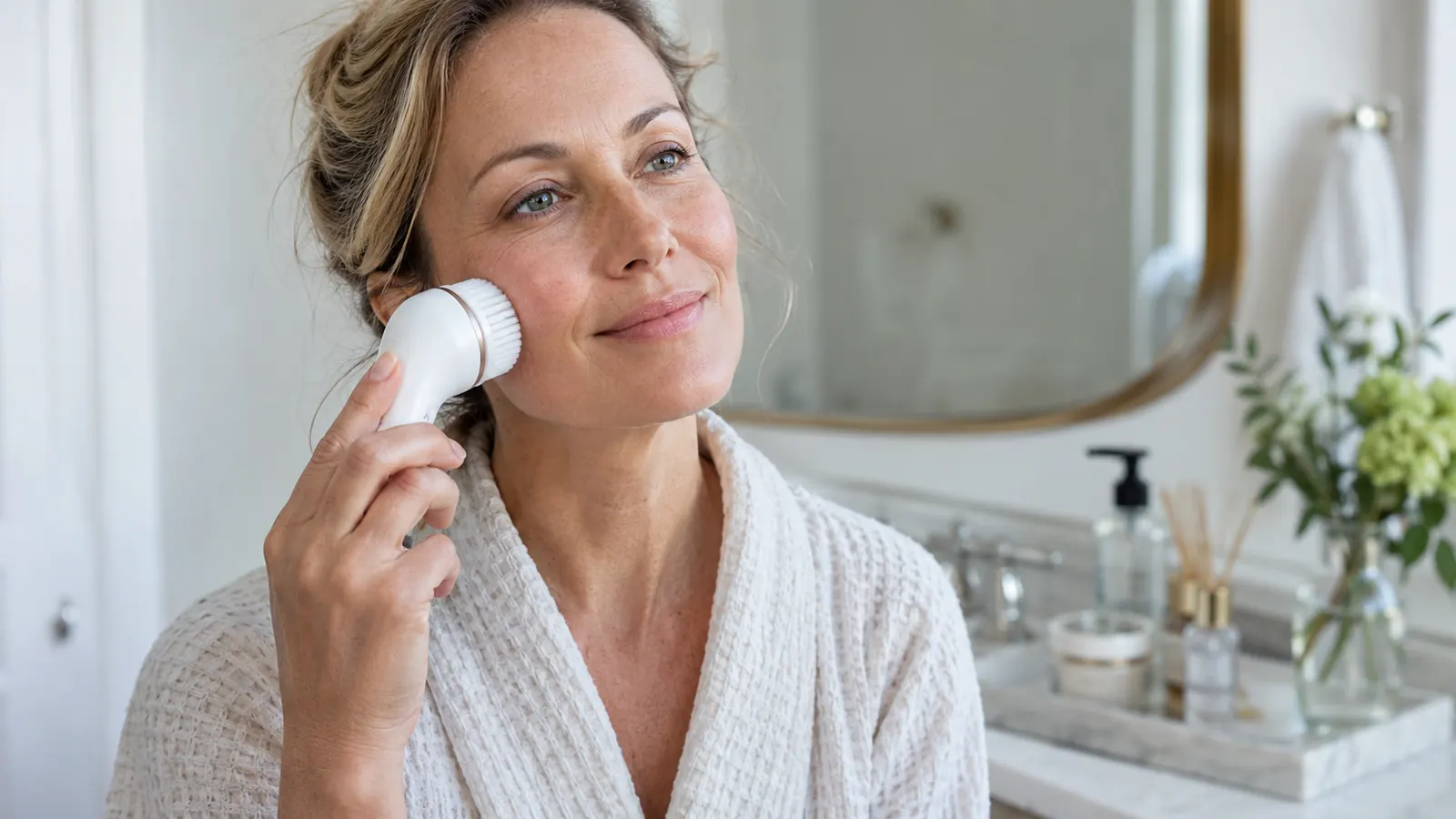 How to Use a Facial Cleansing Brush on Combination Skin
